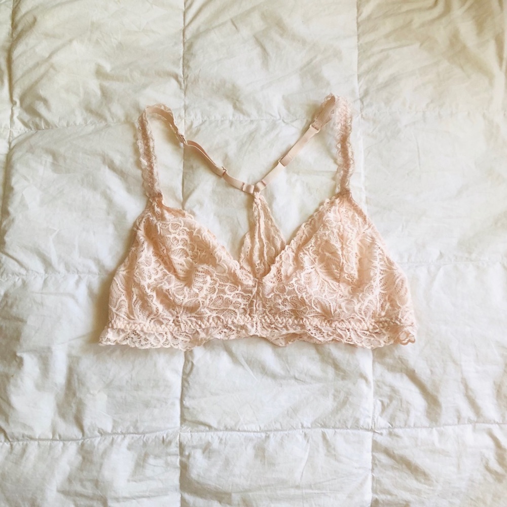 Peach Lace Racerback Bralette